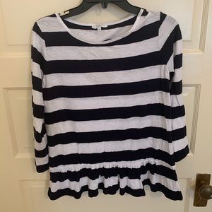 Striped peplum top